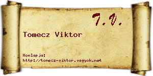 Tomecz Viktor névjegykártya